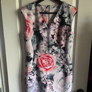 Calvin Klein floral scuba dress